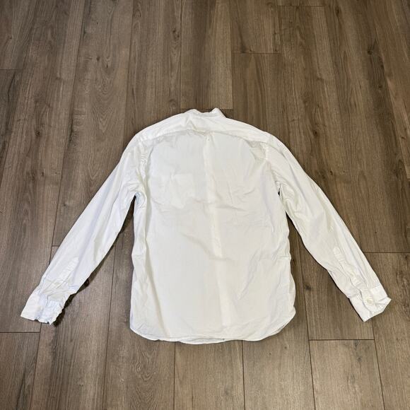 J.Crew Flex Washed Button Up Shirt Mens L White Classic Fit Long Sleeve Stretch - Picture 5 of 7